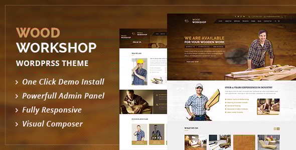Wood Workshop - Carpenter and Craftsman WordPress theme Logo